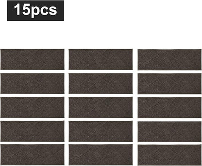 COSY HOMEER Edging Stair Treads Non-Slip Carpet Mat 28inX9in Indoor Stair Runners for Wooden Steps, Edging Stair Rugs for Kids and Dogs, 100% Polyester TPE Backing (15pc, Brown)