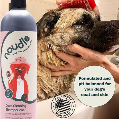 Pets - Revitalizing 2-1 Shampoudle, 16oz, Moisturizing and Gentle All Natural pet Shampoo with Spearmint, Cedarwood, Eucalyptus, and Oatmeal