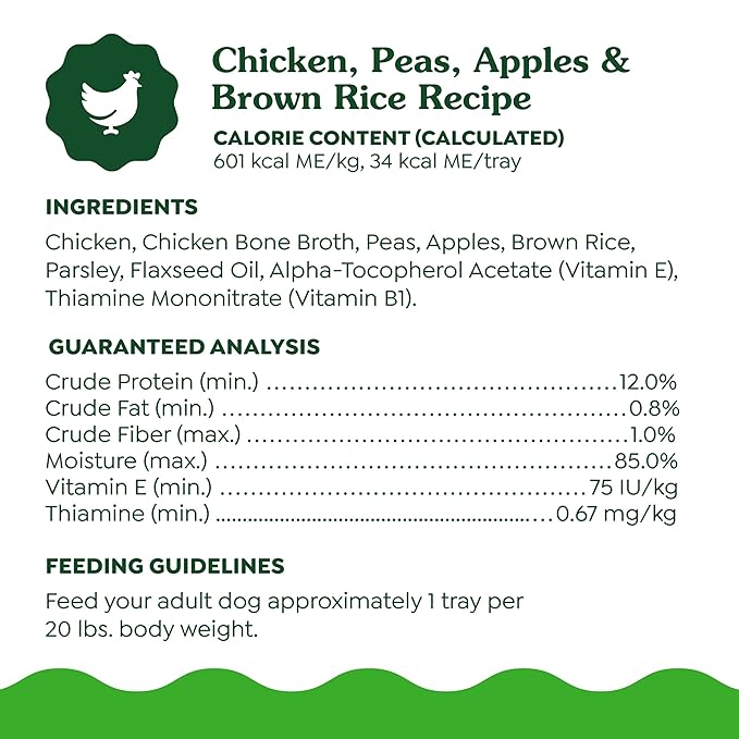 Greenies Smart Topper High Protein Wet Mix-in for Dogs, Chicken, Peas, Apples &amp; Brown Rice Recipe in Vitabroth Broth - Bone Broth + Vitamins E &amp; B1, 10 Count