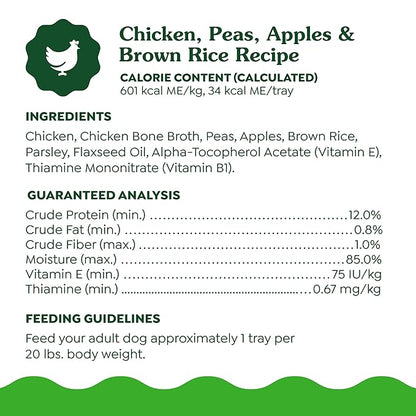 Greenies Smart Topper High Protein Wet Mix-in for Dogs, Chicken, Peas, Apples &amp; Brown Rice Recipe in Vitabroth Broth - Bone Broth + Vitamins E &amp; B1, 10 Count
