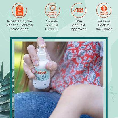 Active Skin Repair First Aid Healing Skin Spray - Natural &amp; Non-Toxic with Hypochlorus Acid for Minor Cuts, Wounds, Scrapes, Rashes, Sunburns, &amp; More, 3 oz