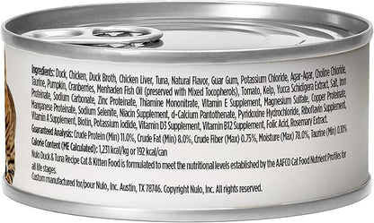 Nulo Duck &amp; Tuna Recipe Pate Wet Canned Cat Food, 5.5 Ounce (Pack of 24)