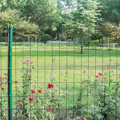 Black PVC Coated Welded Wire Fence 24 Inch x 50 Foot, 2 Inch x 4 Inch 15GA, Garden Border Fencing Roll Vinyl Coating Metal Wire Mesh Hardware Cloth for Yard Vegetable Plant Protection