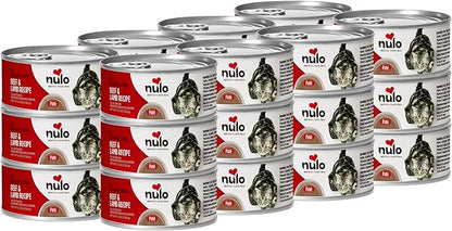 Nulo Beef &amp; Lamb Recipe Pate Wet Canned Cat Food, 5.5 Ounce (Pack of 24)