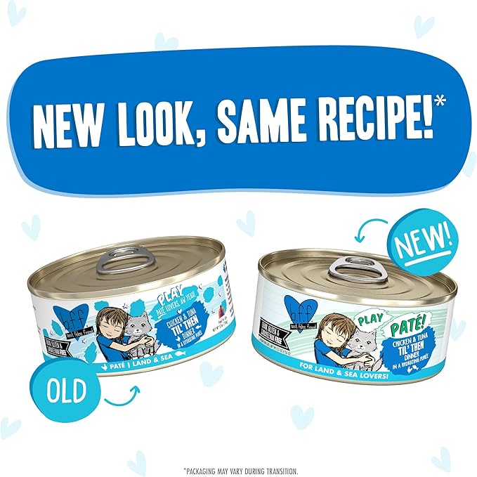 Weruva B.F.F. Play - Best Feline Friend Paté Lovers, Aw Yeah!, Chicken &amp; Tuna Til&