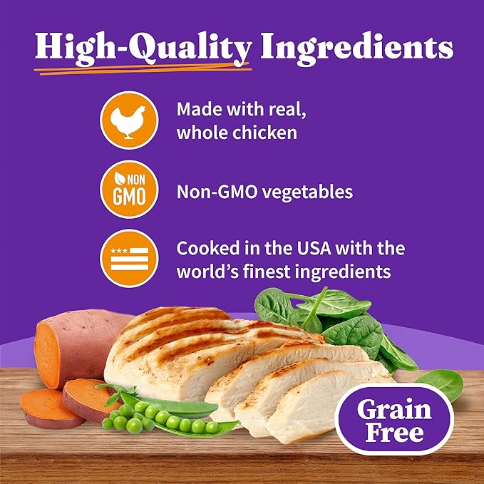 Halo Wet Cat Food Whole Chicken Recipe, Grain Free Wet Cat Pate, Canned Cat Food for Extra Hydration, 5.5 Oz Can (Pack of 12)