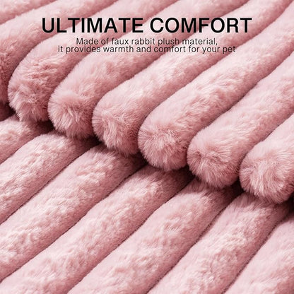 MEWOOFUN Dog Bed for Medium Dogs, Washable Large Cat Beds for Indoor Cats, Donut Pet Bed for Dogs and Cats with Anti-Slip Bottom (Pink, 27"x27"x10")