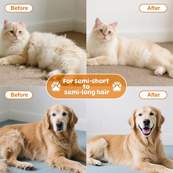 Cat Steam Brush for Indoor Cats, Dog Brush for Shedding, Spritz Defur Comb for Short &amp; Long Hair, Pet Spray Hair Removal Comb, USB Rechargeable Grooming Supplies Steam Brush for All Pets (White)