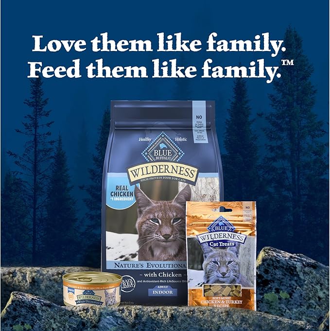 Blue Buffalo Wilderness Wild Delights Minced Natural Wet Cat Food, Chicken &amp; Turkey in Tasty Gravy, 5.5-oz. Cans, 24-Pack