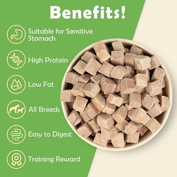 MON2SUN Freeze Dried Duck Cat and Dog Treats, Single Ingredient Natural and Healthy Dog Snacks, High Protein Training Treats &amp; Food Topper, 5.3 oz