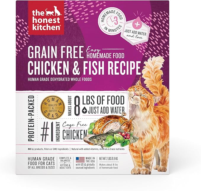 The Honest Kitchen Dehydrated Grain Free Chicken &amp; Fish Cat Food, 2 lb Box