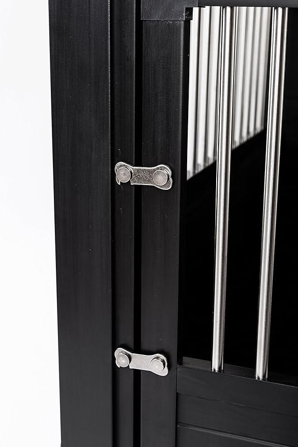 New Age Pet ECOFLEX Dog Crate End Table - Furniture-Style Pet Crate for Crate Trained Dogs - Stainless Steel Tubing &amp; a Latched Closure - 10 Year Manufacturer&