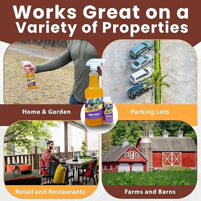 Bird Repellent Spray Bundle, Ready to Use Bird Spray 32oz + Concentrate 4oz Refill