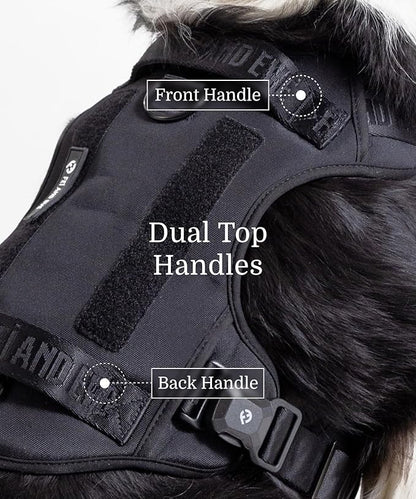 2025 New Edition, Fei &amp; Eve MagEase Dog Harness - 3-Second Magnetic Buckles | 3-Point No-Pull Control | Heavy-Duty 900D Nylon | Dual Safety Handles | Breathable Mesh | Adjustable Fit | X-Large,Black
