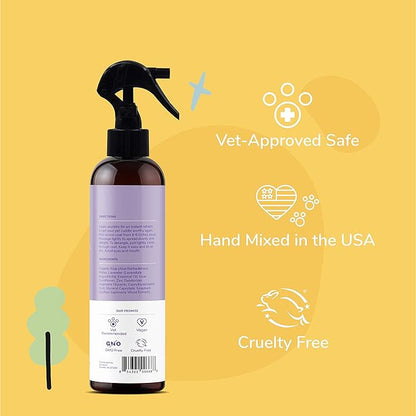 kin+kind Dog Deodorizing Spray - Safe, Natural, &amp; Easy to Use Pet Odor Eliminator, Premium Cat/Dog Detangler Spray Formula Made w/Aloe, Dog Deodorizer for Smelly Dogs/Cats Made in The USA (12 fl oz)