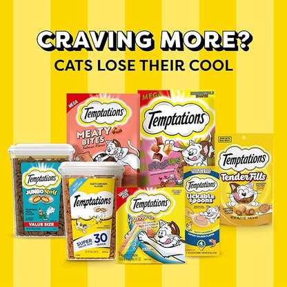Temptations Classic Crunchy and Soft Cat Treats Tempting Tuna Flavor, 30 oz. Tub