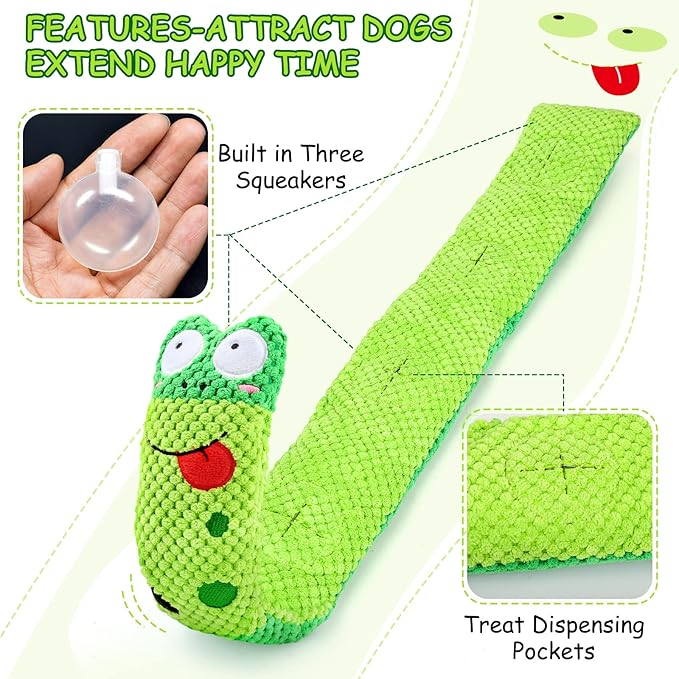 Squeak Dog Toys for Stress Release &amp; Boredom Relief, Dog Puzzle IQ Training, Snuffle Foraging Instinct Training - Suitable for Small, Medium &amp; Large Dogs