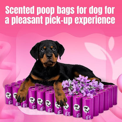 Pet N Pet Poop Bags for Dogs, 960 Counts Lavender Scented Dog Poop Bags Rolls, USDA Certified 38% Plant Based &amp; 62% PE Dogs Waste Bag, Doggie Poo Bag