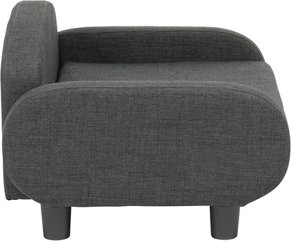 Paws &amp; Purrs Multi-Cat Sofa Elevated Pet Bed for Indoor Cats Raised Cats Couch with Removable Washable Mattress Cover for Kittens, Dogs - 35.5" Wide, Gray