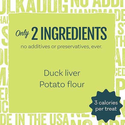 Polkadog Lucky Duck Crunchy Training Bits – All Natural, Grain Free Healthy Training Treats for Dogs. Handcrafted &amp; Made in USA. Great for Dogs with Allergies or Sensitive Stomachs – 7oz