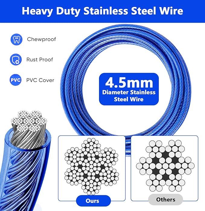 Heavy Duty Dog Tie Out Cable and Stake,30FT Rust Proof Dog Tether Leads for Yard,360°Swivel Spiral Dogs Stake&amp;Chain Up to 200 lbs, Ground Anchor for Outdoor Beach Camping