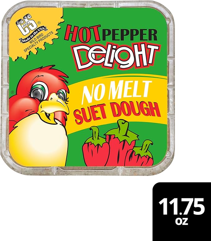 C&amp;S Hot Pepper Delight No Melt Suet Dough 11.75 Ounces, 8 Pack