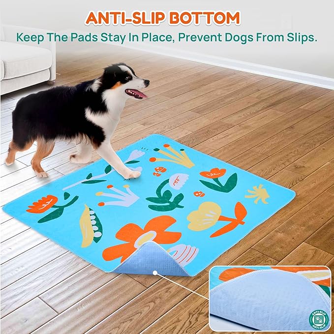 BurgeonNest Washable Pee Pads for Dogs, 2 Pack 36&