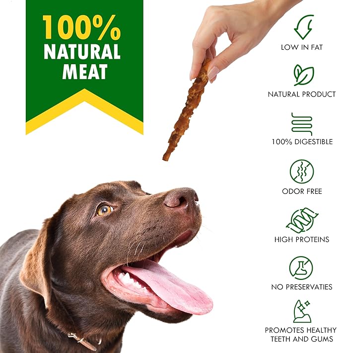 Dog Treats Rawhide Sticks Wrapped with Chicken 11 oz Pet Natural Chew Treats - Grain Free Meat &amp; Human Grade Dried Snacks - Best for Small &amp; Large Dogs (10.6 Ounce (Pack of 1), Smoked Chicken)
