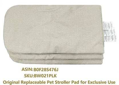 ROODO Pet Stroller Inner Pad for Exclusive Use,Original,Replaceable,Easy to Clean,Set of 3 pc(Light Khaki)