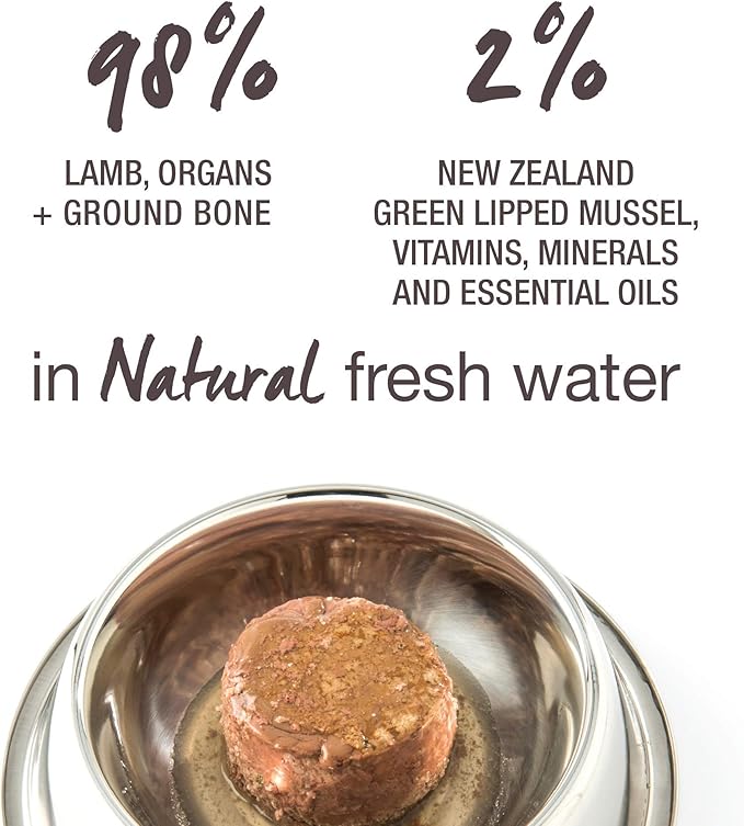 Feline Natural New Zealand Canned Catfood Wet Food, High-Meat, Low-Carb, &amp; Grain Free Cat Food Wet, Lamb Feast, 3 oz, Pack of 24