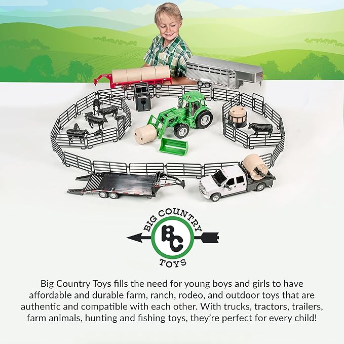Big Country Toys 5-Piece Hay Bale Set - Toy Hay Bales for Farm Animal Toys for 3 Year Old Boys &amp; Girls