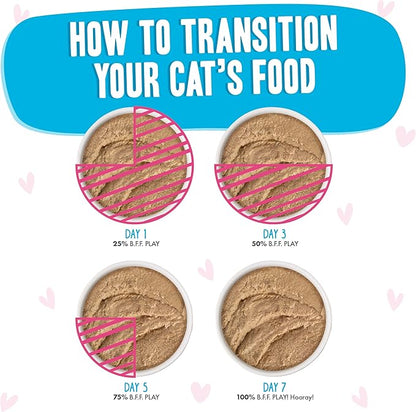 Weruva B.F.F. Play - Best Feline Friend Paté Lovers, Aw Yeah!, Tuna &amp; Chicken Check Please! with Tuna &amp; Chicken, 2.8oz Can (Pack of 12)