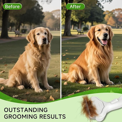 Undercoat Shedding Brush for Dogs &amp; Cats – Professional Deshedding &amp; Dematting Tool – Grooming Comb for Long Hair, German Shepherds &amp; All Pets
