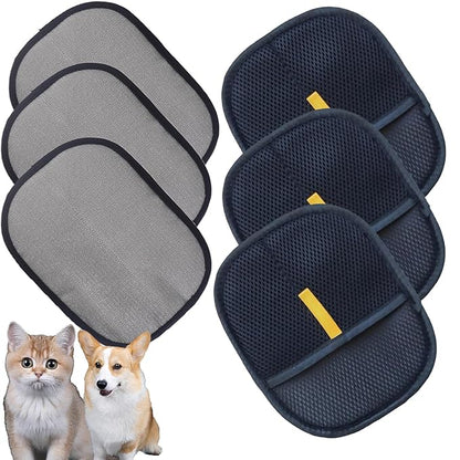 3-Pack Pet Hair Removal Gloves, Remove Dog/Cat Fur from Clothing, Furniture, Bedding &amp; Carpet, – Reusable &amp; Washable Lint Hair Remover for Home &amp; Pet Owners