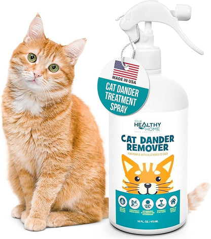 Cat Dander Remover Aloe Vera Free- Pet Dander Allergy Reducer Relief Dry Skin Spray for Cats and Humans| Cruelty-Free &amp; Made in USA (1 Pack)