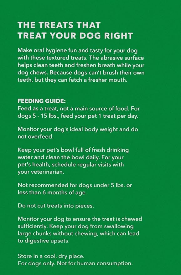 Amazon Brand - Wag Dental Dog Treats to Help Clean Teeth &amp; Freshen Breath - Tiny, Unflavored, 2.25 pounds, 130 Count (Pack of 2)
