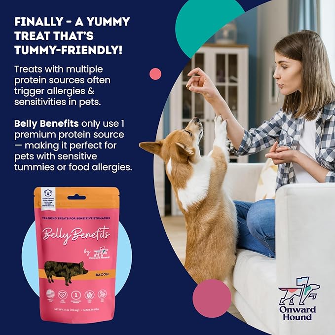 Training Treats for Dogs - Soft Bacon - Low Calorie Dog Training Treats for Sensitive Stomachs with Single Source Premium Protein, Corn Free, &amp; Soy Free Formula - 4 oz