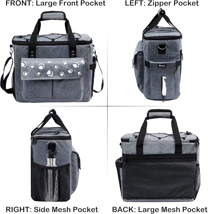 Large Dog Travel Bag, Airline Approved Dogs Bags for Traveling, 2 Dog &
