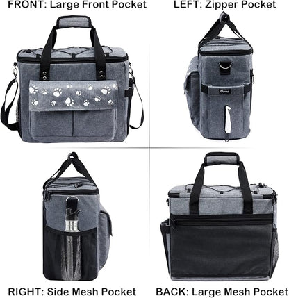 Large Dog Travel Bag, Airline Approved Dogs Bags for Traveling, 2 Dog &