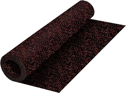 Playsafer Genaflex Rubber Gym Floor Mat, Heavy Duty Commercial Protective Gym Flooring Roll - 8mm Thick (10% Red, 4&