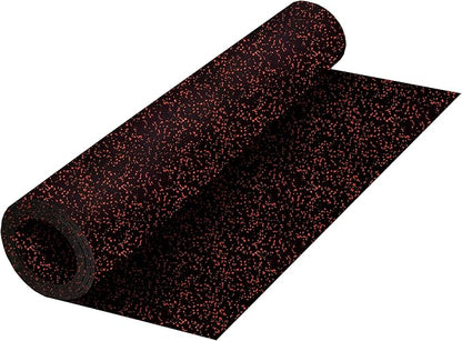 Playsafer Genaflex Rubber Gym Floor Mat, Heavy Duty Commercial Protective Gym Flooring Roll - 8mm Thick (10% Red, 4&