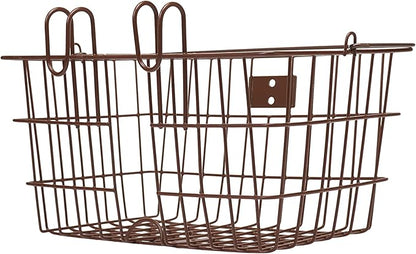 Retrospec Apollo-Lite Lift-Off Bike Basket - Detachable Steel Handlebar Basket with Carrying Handle for Commuting, Shopping &amp; Beach Trips - 14.5in x 9.5in Weather-Resistant Biking Gear
