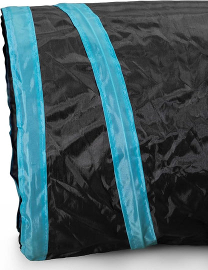 Cat Tunnel, 3 Way Cat Tunnels for Indoor Cats, Foldable Cat Tubes and Tunnels for Cats Kittens, Kitty Bored Peek Hole Toy Ball Cat, Puppy, Kitty, Kitten, Rabbit, Guinea Pigs (Blue &amp; Black)