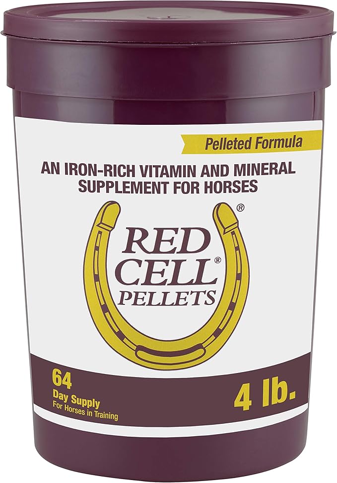 Farnam Horse Health Red Cell Pellets, Vitamin-Iron-Mineral Supplement for Horses, Helps Fill Important Nutritional Gaps in Horse&