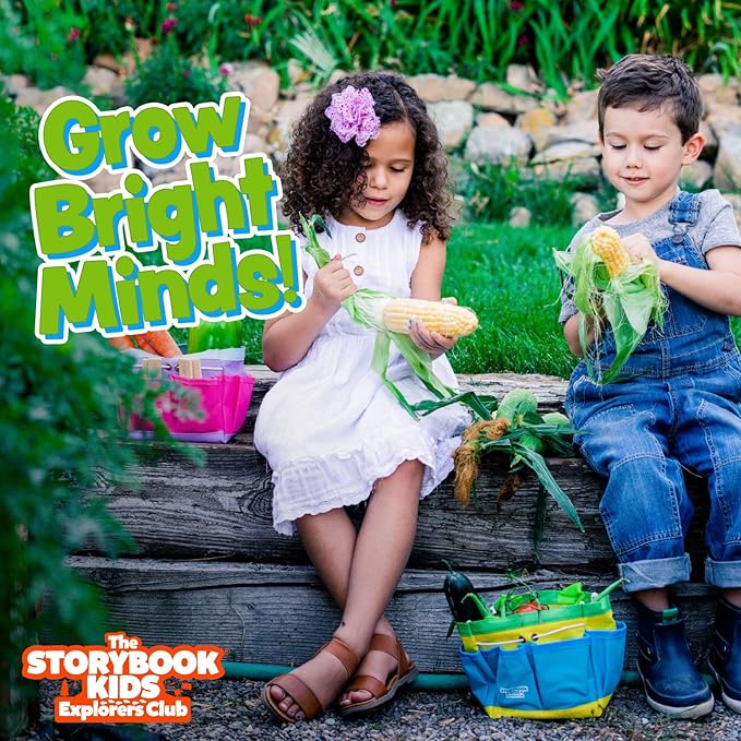 Pink Kids Gardening Tools - includes Sturdy Tote Bag, Watering Can, Gloves, Shovels, Garden Stakes, and a Delightful Children&