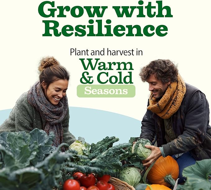 HOME GROWN 𝗨𝗦𝗔 𝗣𝗥𝗘𝗠𝗜𝗨𝗠 55 Vegetable Seeds Pack 28,000+ Non-GMO Heirloom Seeds for Planting, Spring Fall Winter Garden Kit, Survival Seed Vault for Preppers &amp; Gardeners, Gift for Men &amp; Women