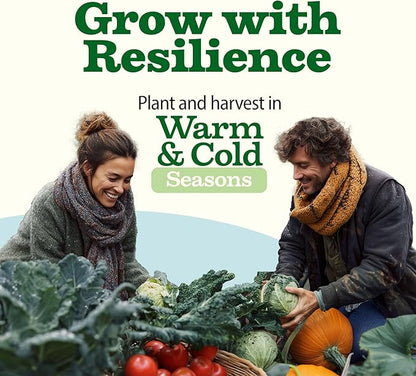 HOME GROWN 𝗨𝗦𝗔 𝗣𝗥𝗘𝗠𝗜𝗨𝗠 55 Vegetable Seeds Pack 28,000+ Non-GMO Heirloom Seeds for Planting, Spring Fall Winter Garden Kit, Survival Seed Vault for Preppers &amp; Gardeners, Gift for Men &amp; Women
