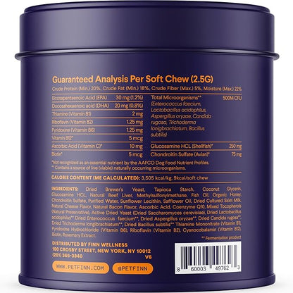 Finn All-in-1 Multivitamin for Dogs - Daily Multi with Probiotics, Omegas &amp; Nutrients to Support Everyday Wellness - 90 Soft Chews