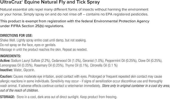 UltraCruz® Equine Shampoo, Conditioner, Hydrogen Peroxide, Fly &amp; Tick Spray, 1 Gallon Each