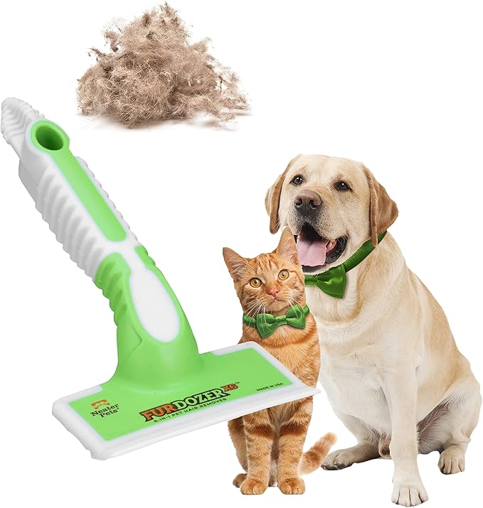 FurDozer X6 Pet Hair Remover &amp; Auto Detailing Tool - Cat &amp; Dog Hair Remover for Carpets, Car Interiors, Couches, Bedding, &amp; Pet Furniture - Reusable Pet Hair Removal Tool for Cat and Dog Fur &amp; Lint
